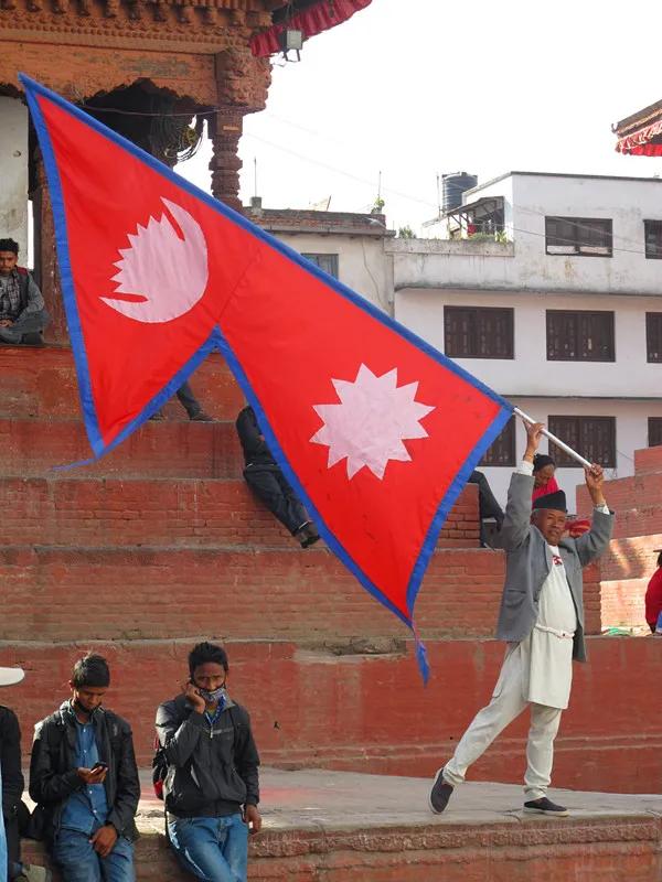 1 Pcs Nepali National Flag For Hanging Indoor & Outdoor, Proud To Be Made In Nepal Product