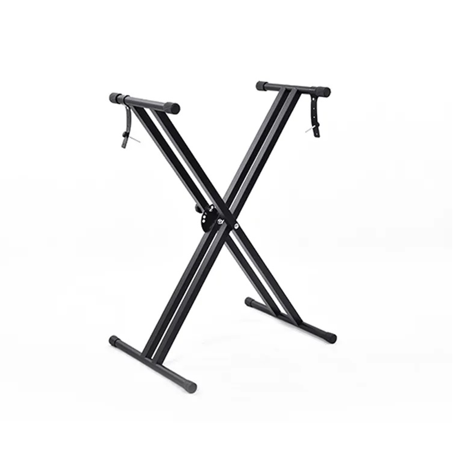 Adjustable Double Braced Keyboard Stand, Black | Sturdy 7 Height Adjustable Lightweight & Portable Keyboard Stand