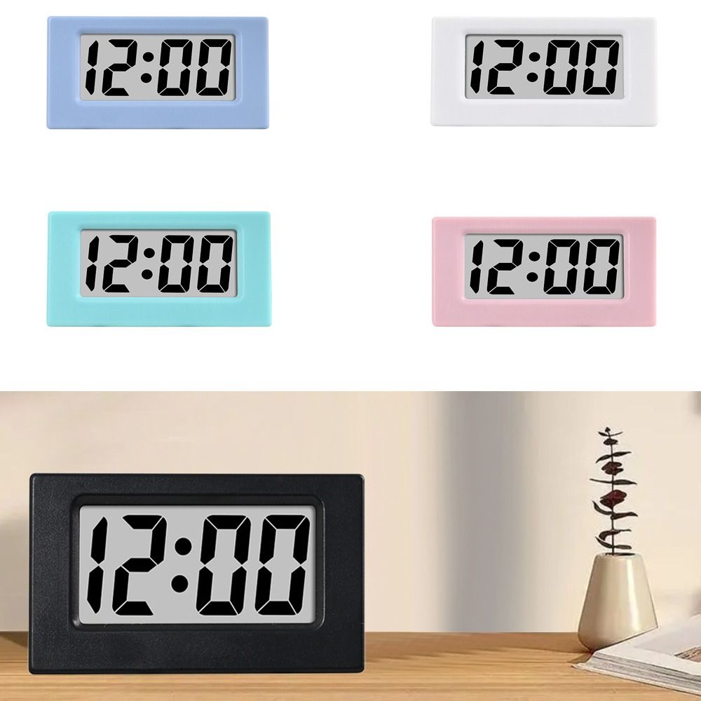 Creative Simple LED Digital Clock Cute Mute Mini Triangle Clock Time Display Desk Electronic Clock Car