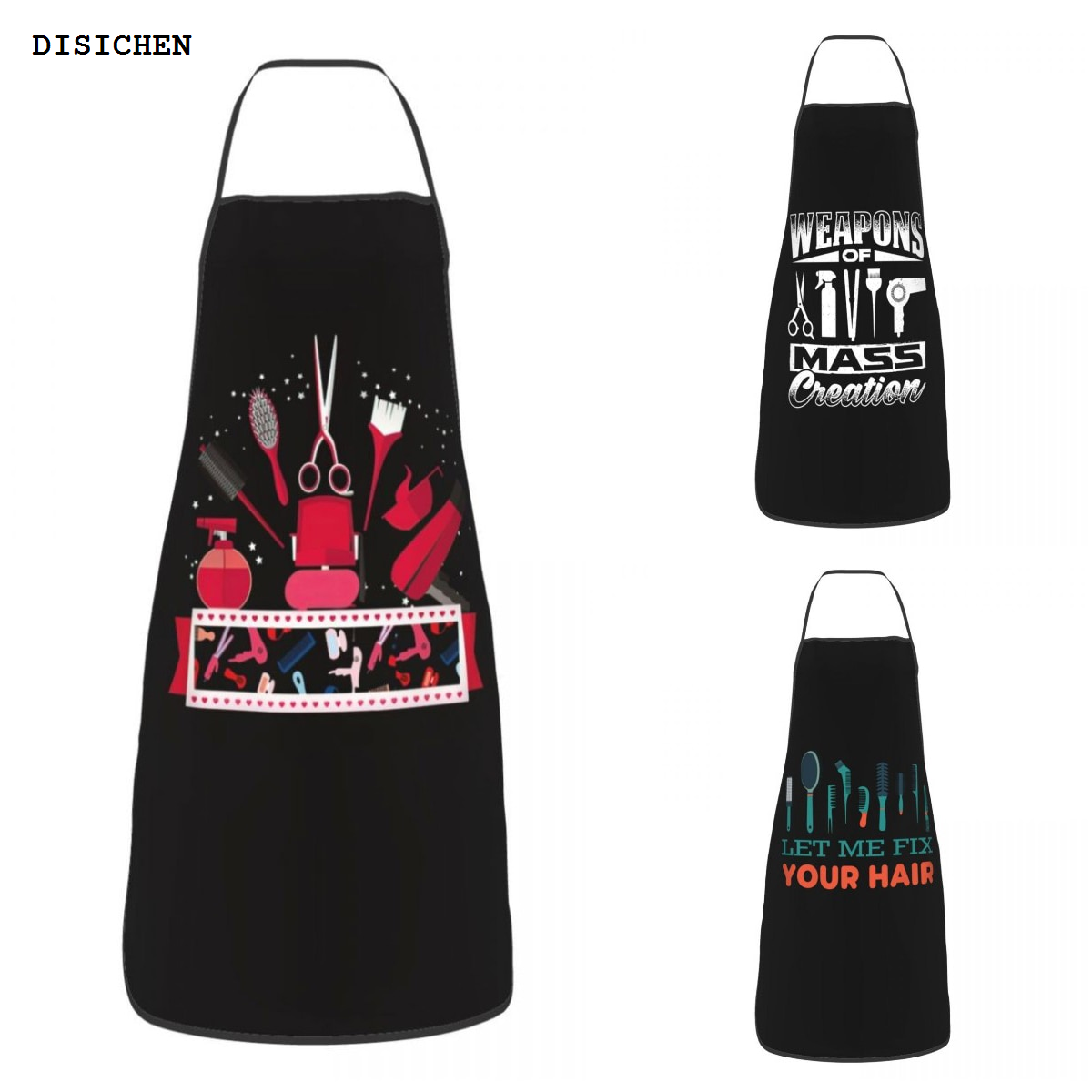 DISICHEN High Quality Funny Barber Hair Dresser Tools Aprons Men Women Unisex Kitchen Chef Hairstylist Hairdresser Tablier Cuisine for Cooking Baking