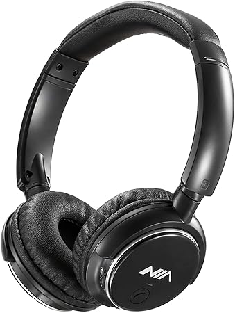 NIA Q1 BT Headphone Wireless Stereo Music Headset Over-ear TF Card FM Radio Foldable Wired Earphone with Microphone APP Control