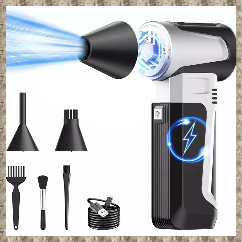 Mini Turbo Jet Fan Electric Dust Blower 160000RPM High Speed Brushless Motor 52m/S Adjustable Handheld Violent Fan