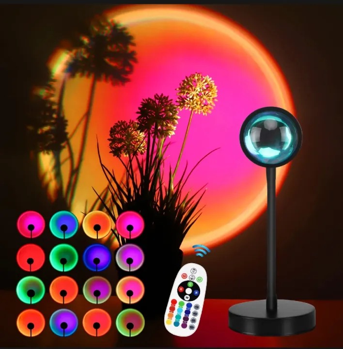 16 Color Sunset Projection LED Lamp With Remote Control