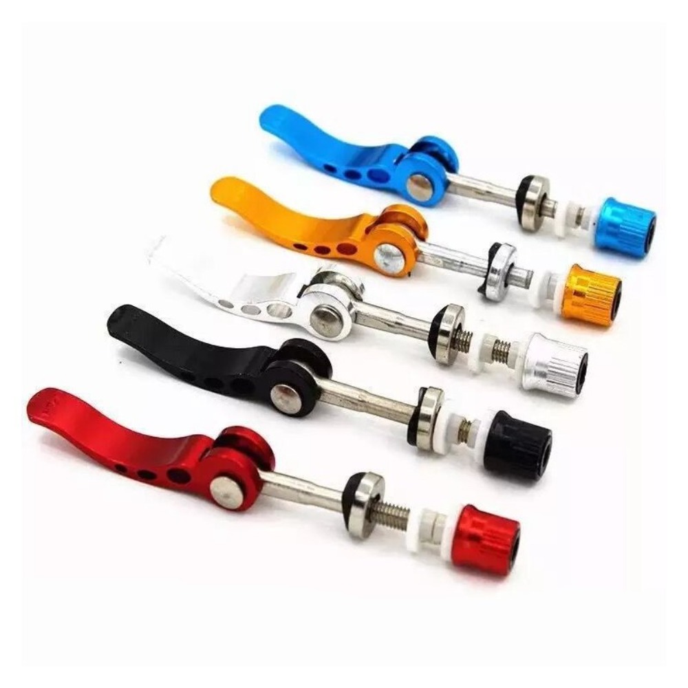 Road Bike Quick Release Bike Seat Clamp Wear-resistant Replaceable Seat Post Clamp 5 Colors Aluminum Alloy Bike Seatpost Bolt Bike Accessory