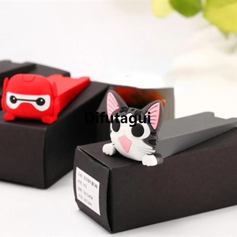 Difutagui 1 Pc Cartoon Animal Silicone Door Stopper Wedge Door Catcher Block 【2025 Version】 Home Office Children Security Door Card Armor Cat Shape