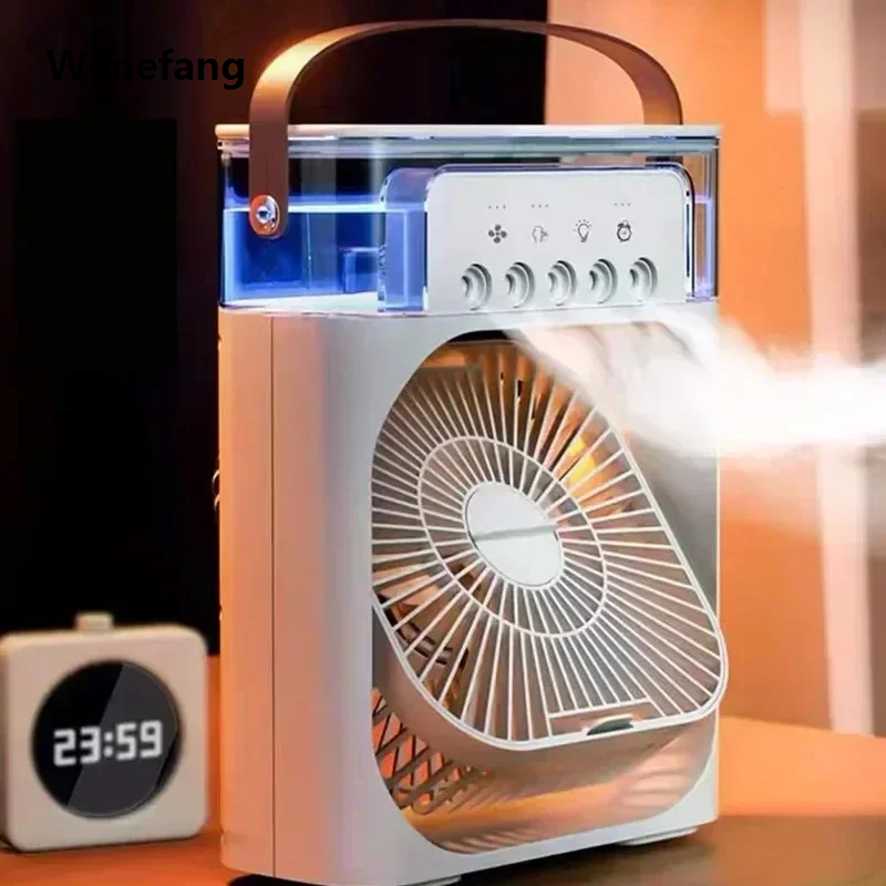 Wenefang Portable Humidifier Air Conditioner Fan Household Hydrocooling Water New style mist Cooler Portable Air Adjustment For Office 3 Speed Fan