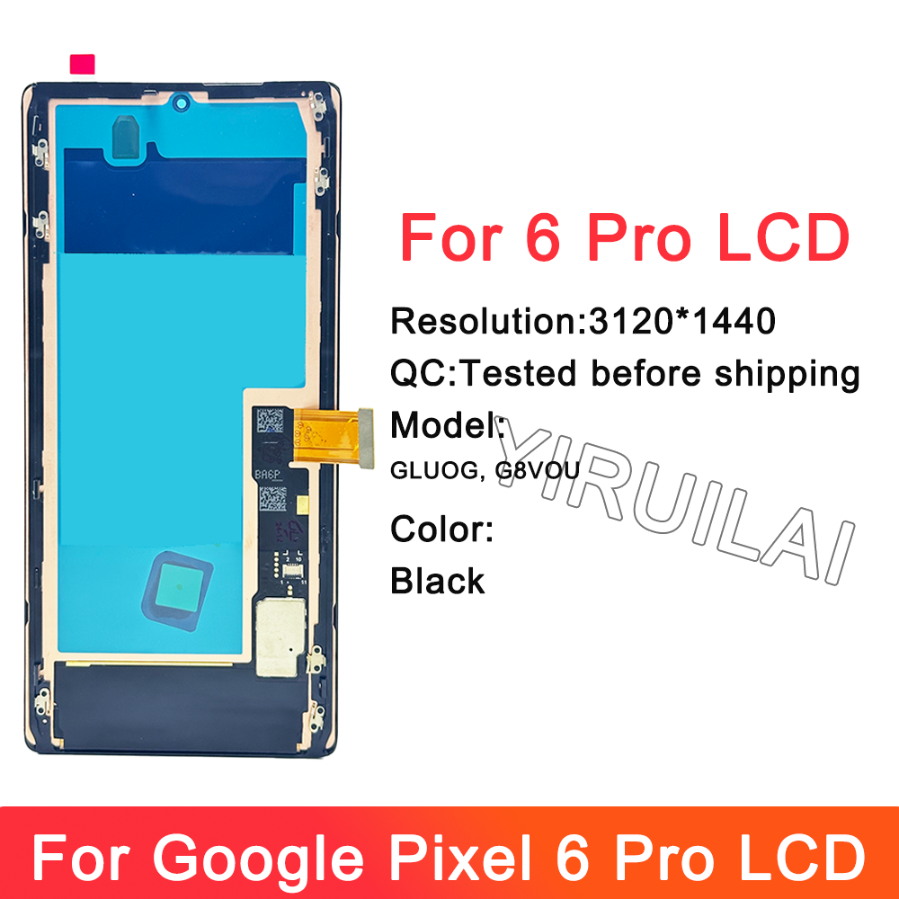 HOT 6.4“ Super AMOLED For Google Pixel 6 Pixel6 GB7N6 G9S9B16 LCD Display With Frame Touch Screen Digitizer Assembly Replacement
