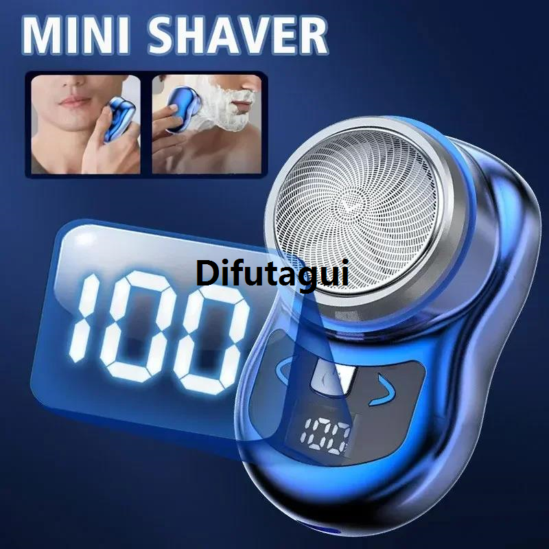 Difutagui 2025 NEW Portable Mini Electric Rechargeable Shaver Digital Power High Quality Display Mens Razor Waterproof Razor Beard Shaver for Face Body