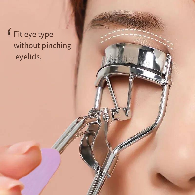 New 1pcs Lady Professional Eyelash Curler With Comb Tweezers Curling Eyelash Clip Cosmetic Eye Beauty makeup Tool maquillaje