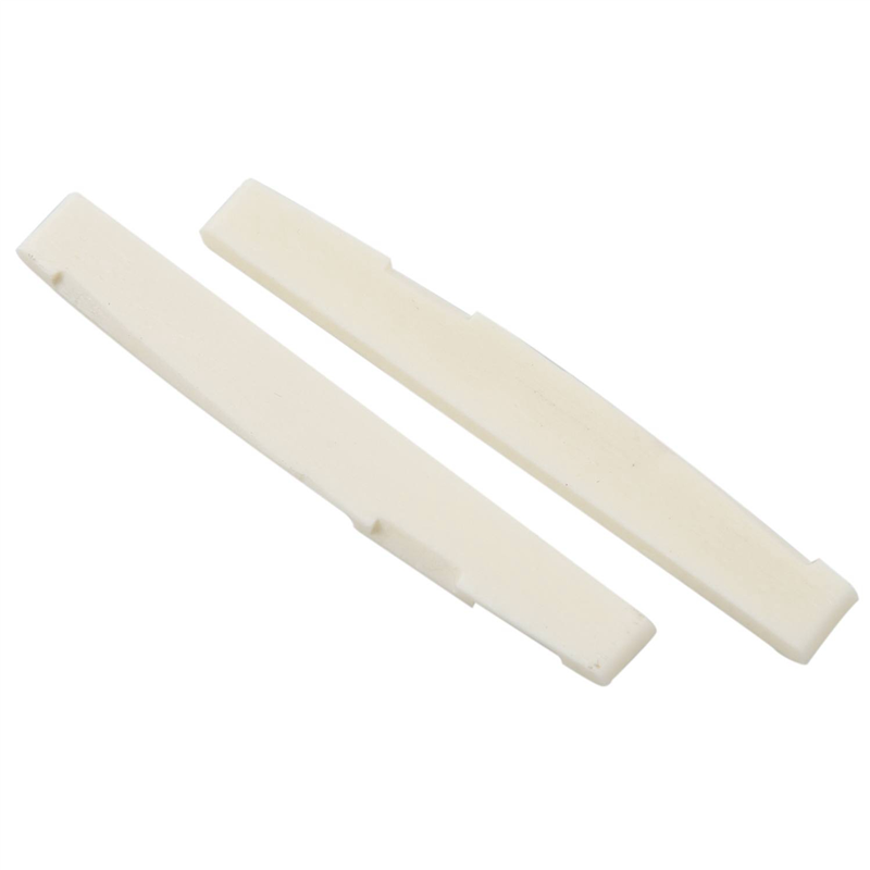ARELENE 6 String Acoustic Bone Bridge Guitar Slotted Saddle Guitar Parts(Pack of 10)