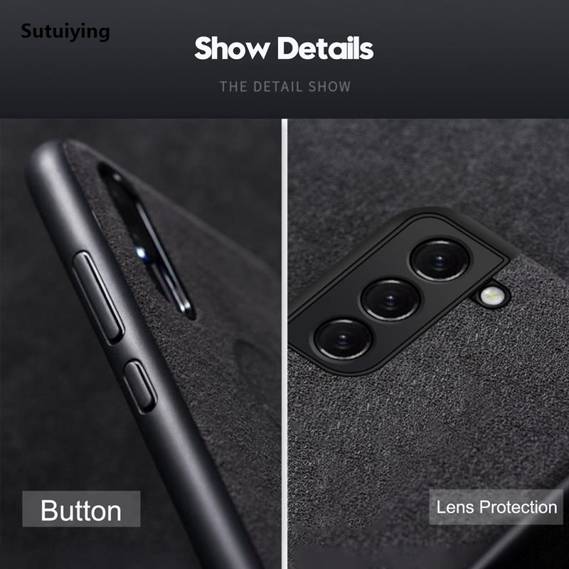 Sutuiying Suede Leather Wireless Charging For Magsafe Magnetic Case For Samsung Original Galaxy S24 S23 S22 S21 Note S20 S10 S9 Plus Ultra FE Cover