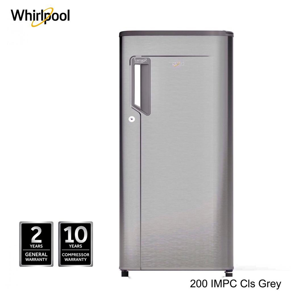 Whirlpool 200 IMPC Cls 1s Grey Nep - 185 Litres Direct Cooling Single Door Refrigerator Grey