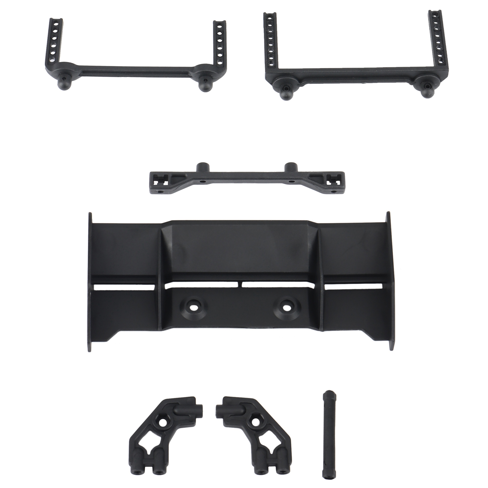 NAMUNY 2 Set RC Car Part: 1 Set Tail Wing Assembly & 1 Set Front Rear Shock Towers Body Posts Set