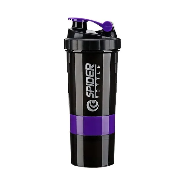 3 Layer Twist And Lock Storage Protein Shaker Bottle