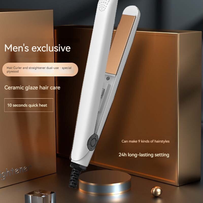 New style Kid mini electric men's special straight roll dual-purpose straight plate clamp fluffy hot hair artifact men
