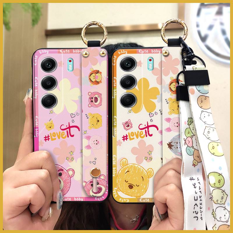 Anti-knock Wrist Strap Phone Case For Tecno Camon40 Pro 5G/CM7 Anti-dust Shockproof Dirt-resistant Fashion Design Cute