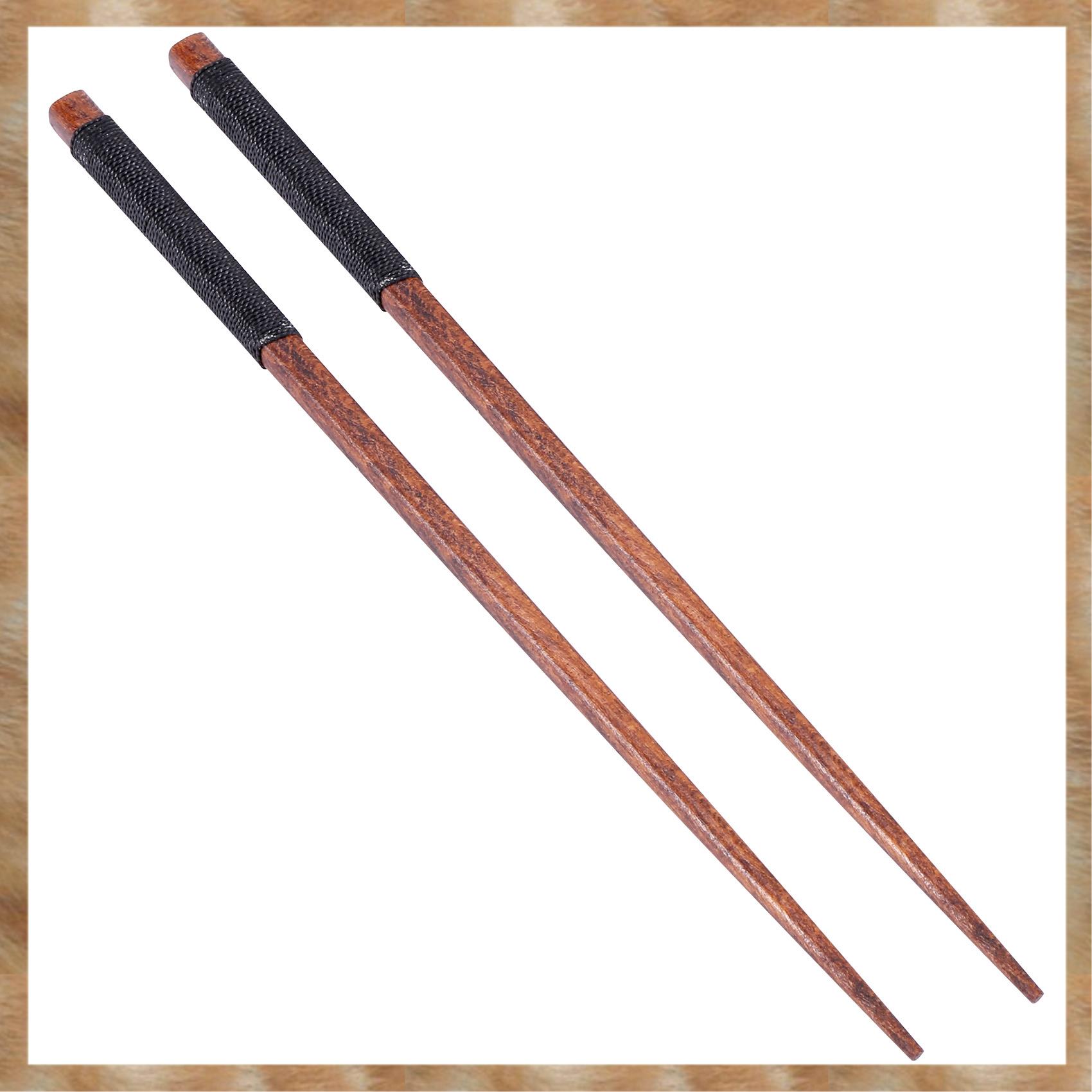 Kqueebee 1 Pairs Japanese Natural Wood Chopsticks Value Pack Cooking Tableware Black