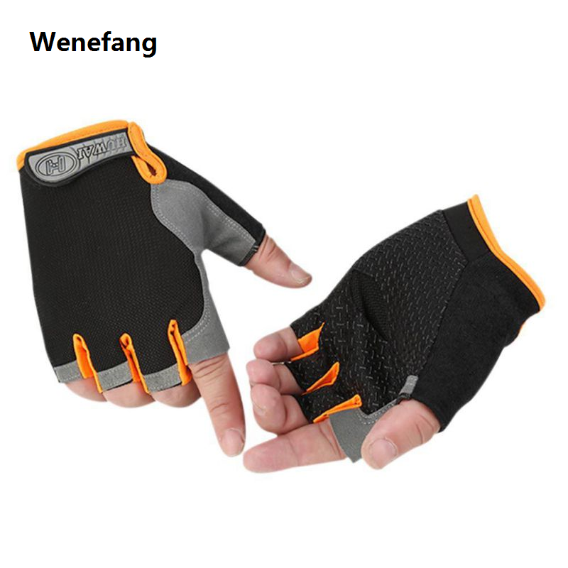 Wenefang Cycling Gloves Half Finger Sport Gloves Anti Skid Men Women Summer Bicycle Gym Fitness Gloves MTB Bike Gloves