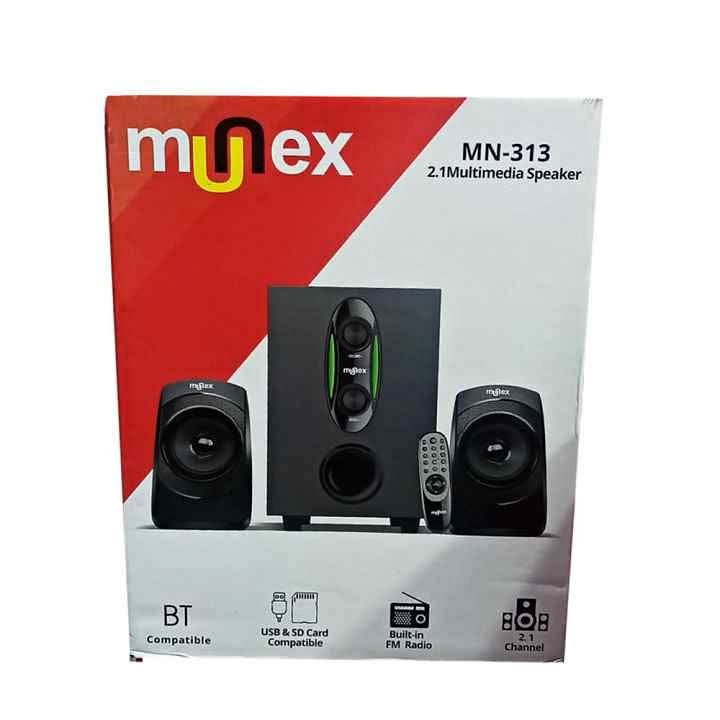 Munex 2.1 Woofer Sound System Speaker | Powerful Bass | USB, FM, Bluetooth Support
