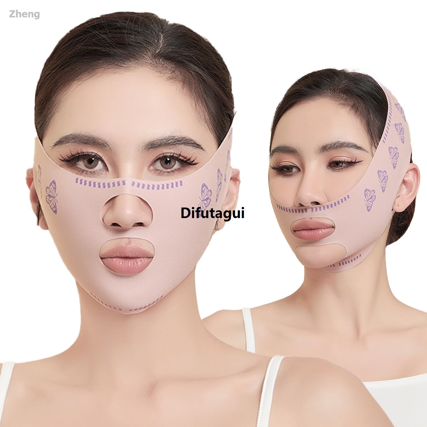 Difutagui Zheng V-Lift, Prevent Sagging, Double Chin Eliminator－Women's High Quality Luxury Double Chin with V-Line Lifting Mask－Face Lift