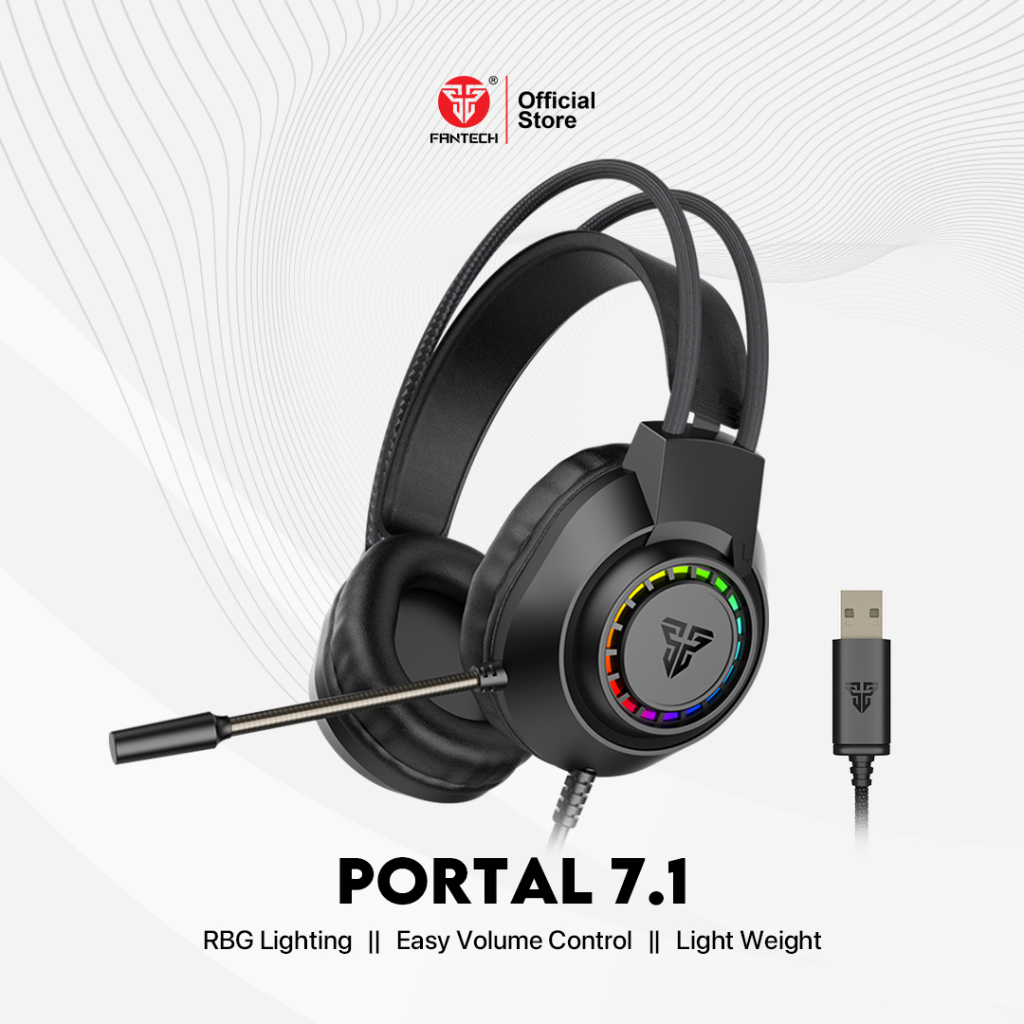 Fantech PORTAL 7.1 HG28 USB Headset Gaming RGB Virtual 7.1 Surround Sound