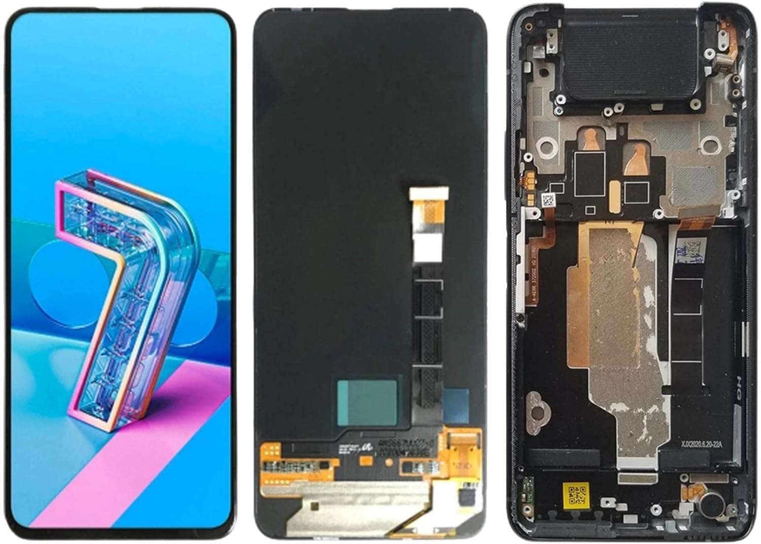 HOT 6.67| Super AMOLED For Asus Zenfone 7 ZS670KS LCD Display Touch Screen For Asus Zenfone 7pro ZS671KS LCD Replacement With Frame
