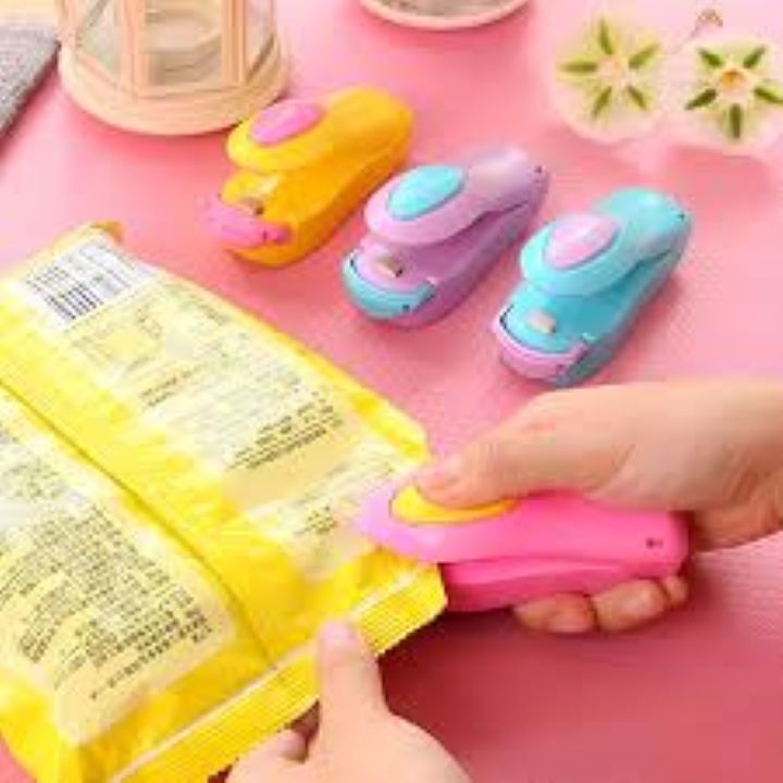 Plastic Bag Sealer Household Storage Sealing Tools Mini Sealers Portable For Bags Clips-Assorted Color