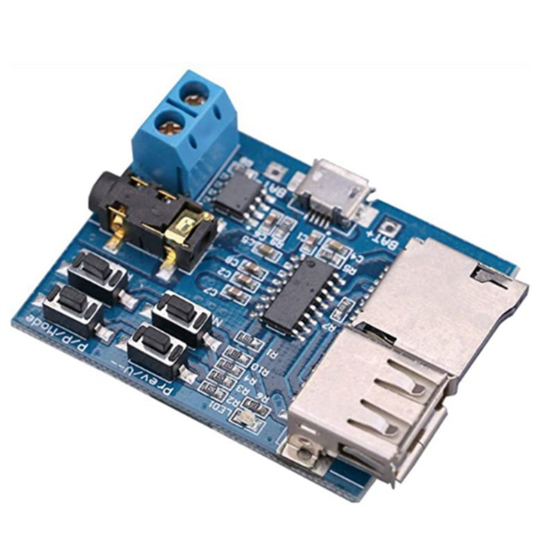 fasdaga 2X Mp3 Lossless Decoding Board Mp3 Decoder Module TF Card U Disk Decoding Player Comes with Power Amplifier