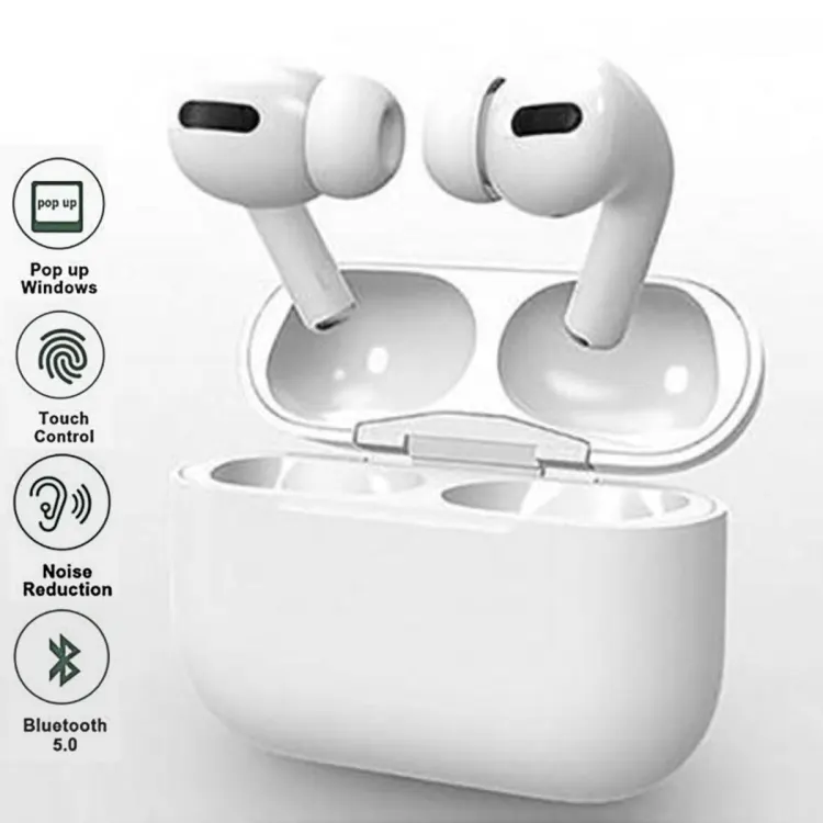 HOT Zylon AirPods Pro White Bluetooth 5.0 Wireless Earbuds Stereo Sound with Bass Boosted, High-Quality Audio, and Seamless Compatibility for Apple Devices - image 1