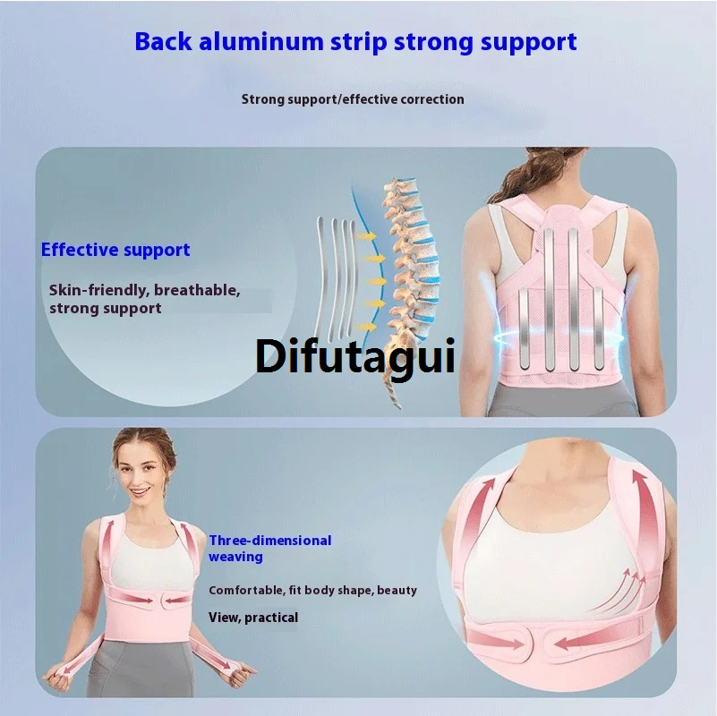 Difutagui New Scoliosis neck up and down support, suitable for men and women, orthosis Profesional back 1Pcs support posture full back shoulder spine pain－spine