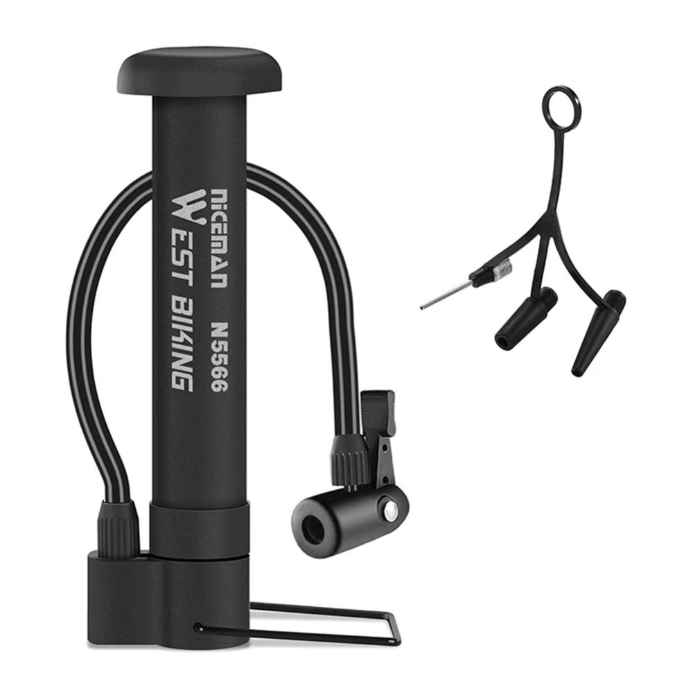 Durable PP Steel Bike Air Pump Lightweight Black Red Blue Yellow Bike Tire Inflator Portable Schrader Valve