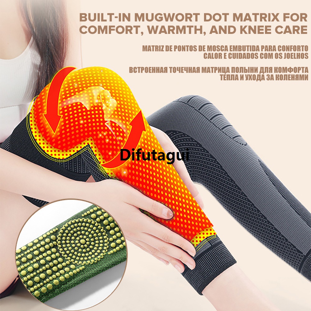 Difutagui KneeWarm Knee Running Mat Bandage Knee Lengthened 1 Pair Fitness 2025 New Support Bracket Elastic Nylon Sport Compression Knee Basketball