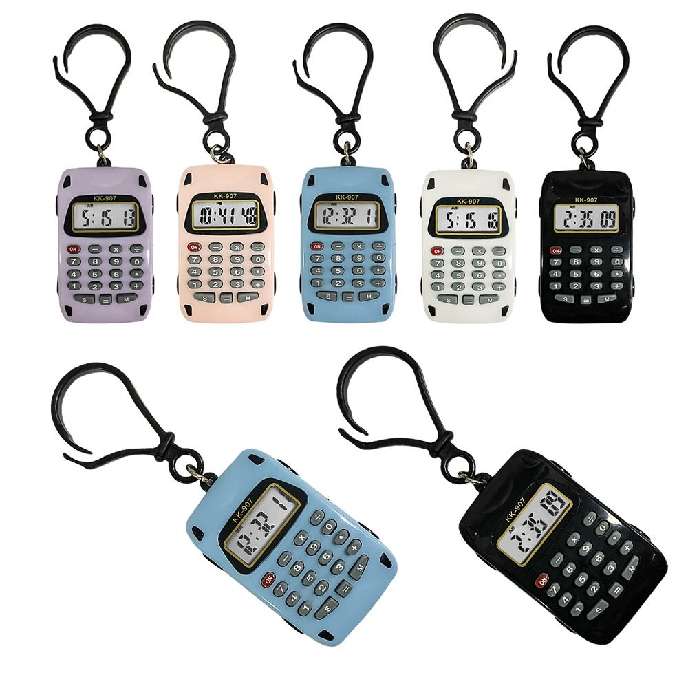 New Mini Electronic Calculator Multifunctional 8 Digits Display Key Chain Lightweight Creative Pocket Calculators School