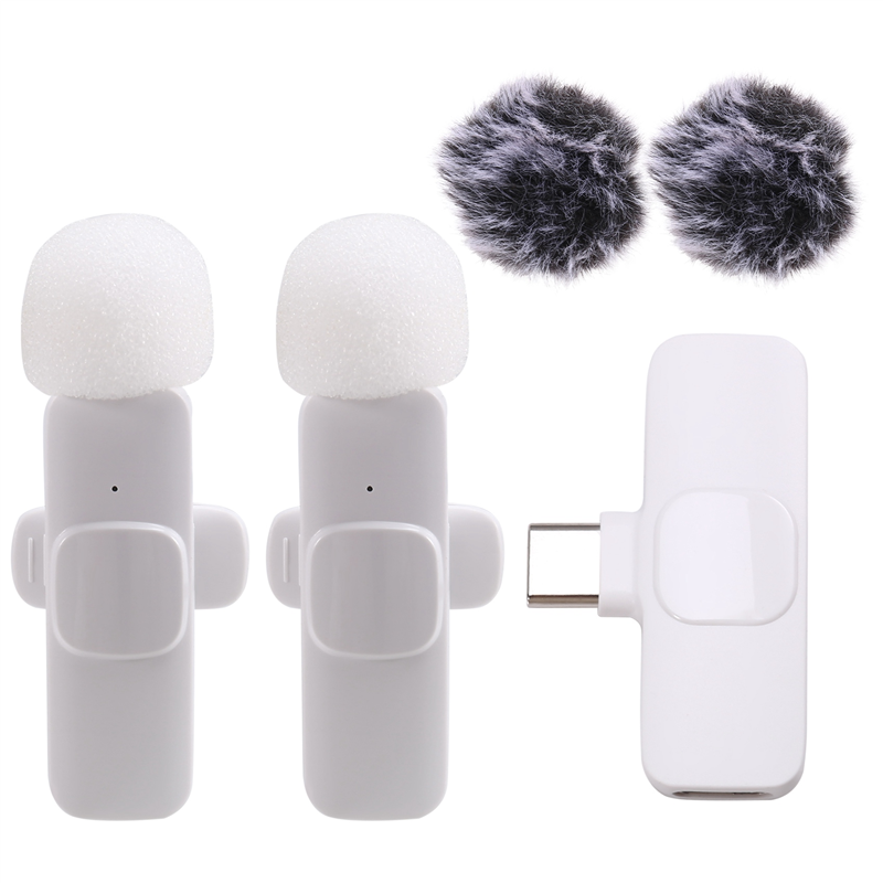 New Wireless Lavalier Microphone Portable Audio Video Recording Mini Microphone for Android PC Camera Live Gaming Phone