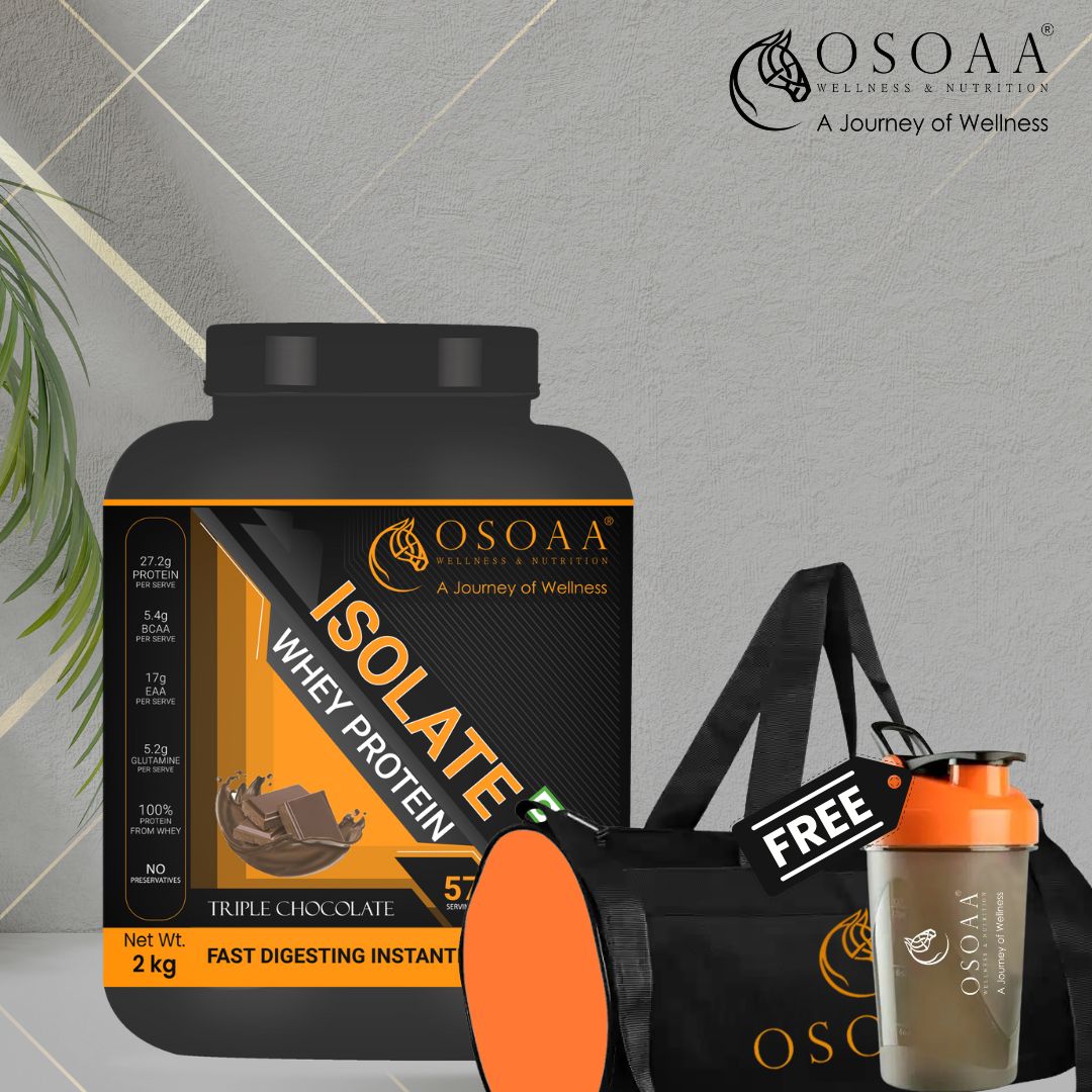 OSOAA Premium Isolate Whey Protein 2Kg [Triple Chocolate, 57 Serving]