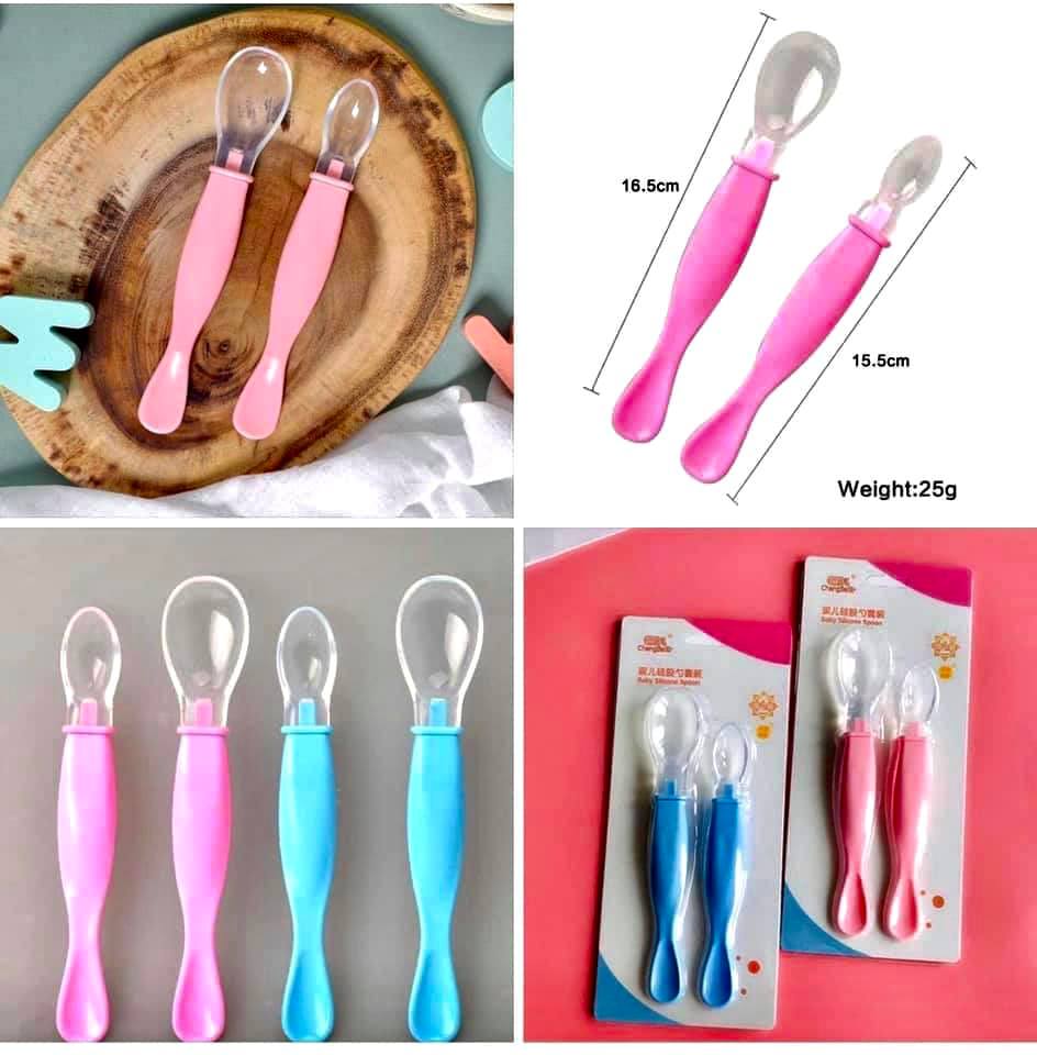 Feeding spoon/ Silicone Spoon ( 2 Pcs) - Silicone Spoon For Babies | Feeding Spoon |
