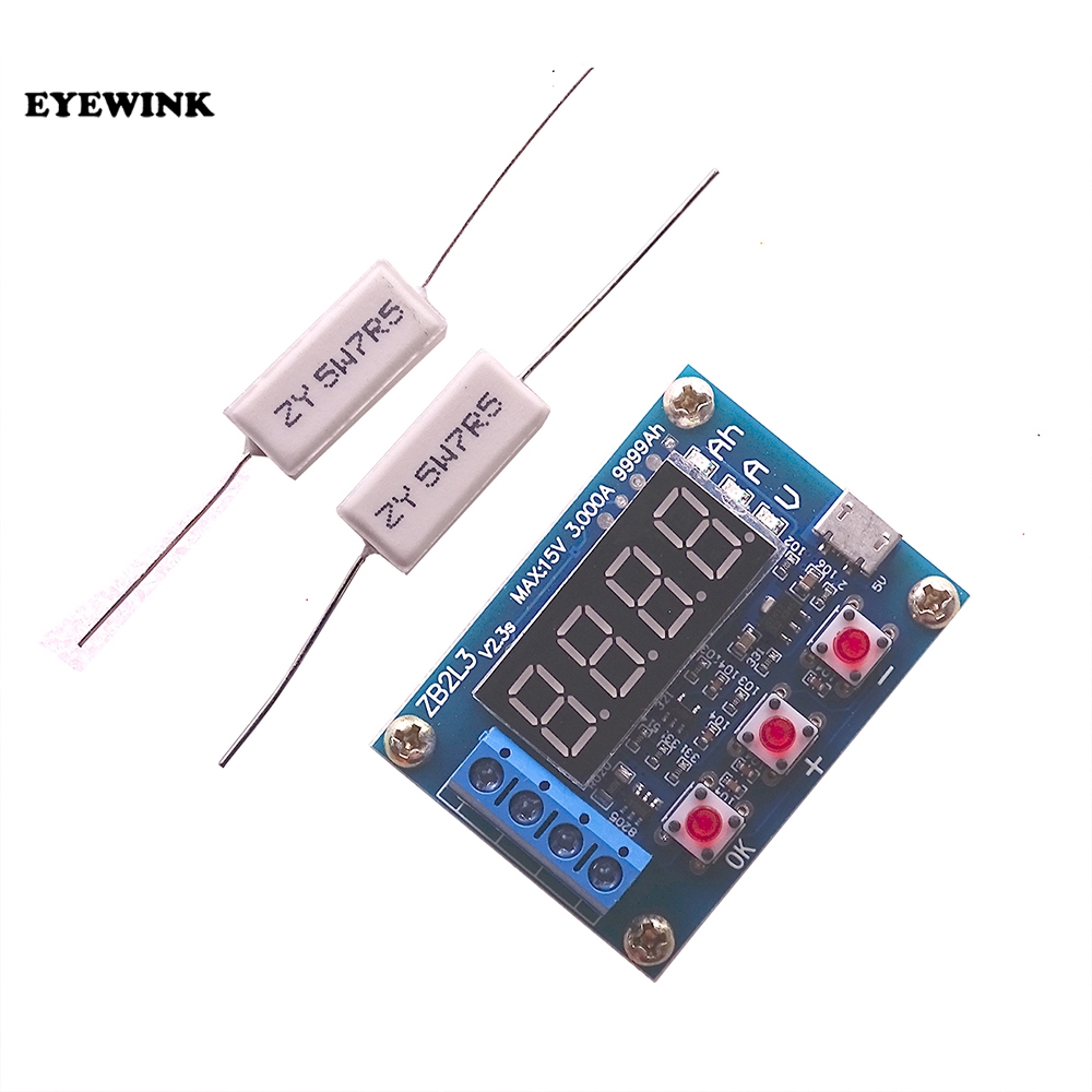 1.2v 12v ZB2L3 18650 Li-ion Lithium Battery Capacity Tester + Resistance Lead-acid Battery Capacity Meter Discharge Tester