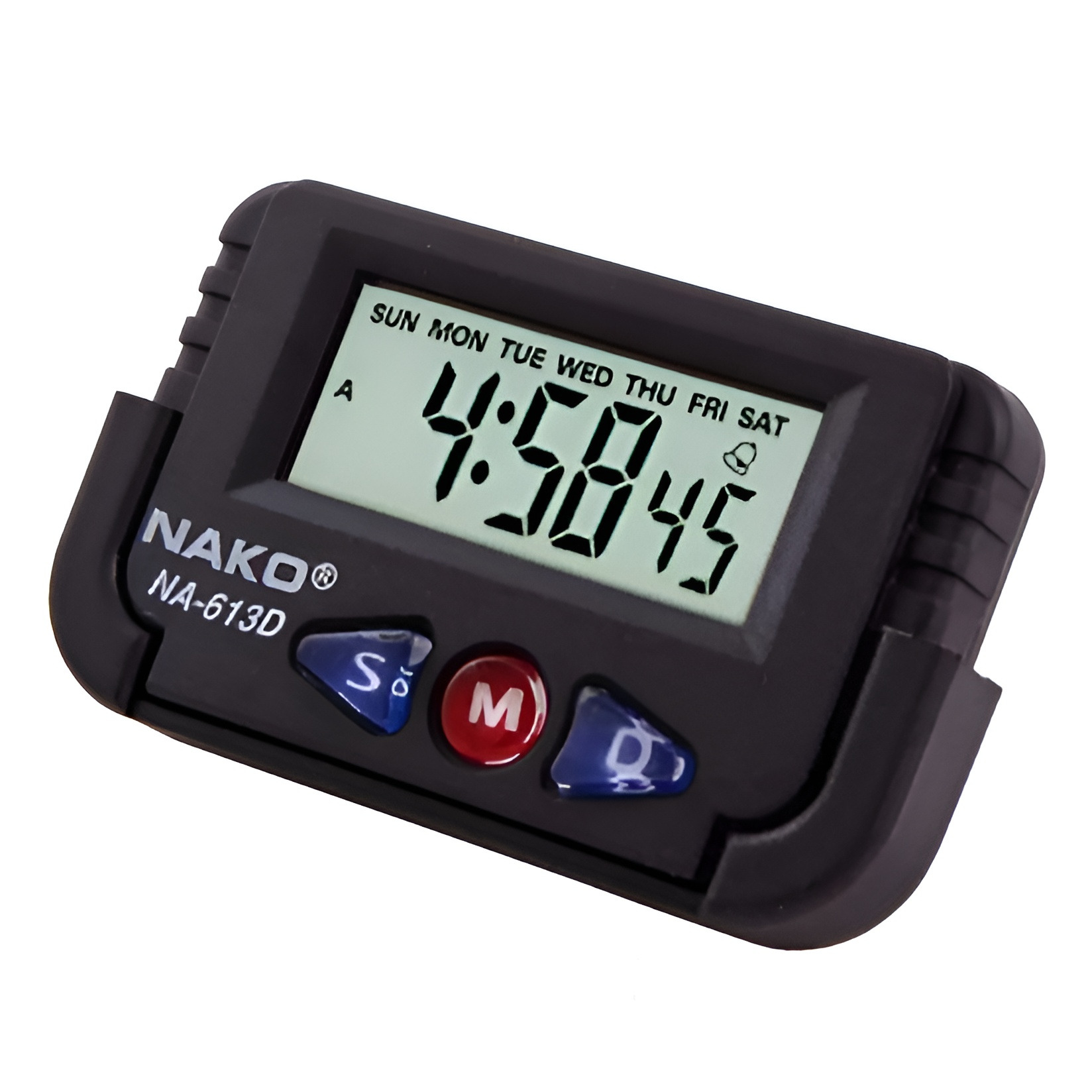 New Blue Diamond Digital LCD Alarm Table Desk Car Calendar Clock Timer Stopwatch (Black)