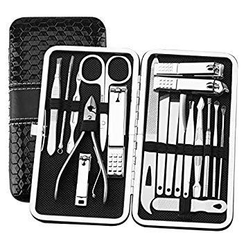 Manicure Pedicure Kit Nail Clippers - 19 Sets Of Professional Stainless Steel Manicure Tool Set For Men And Women Nail Tools Fashion Travel Beauty Kit