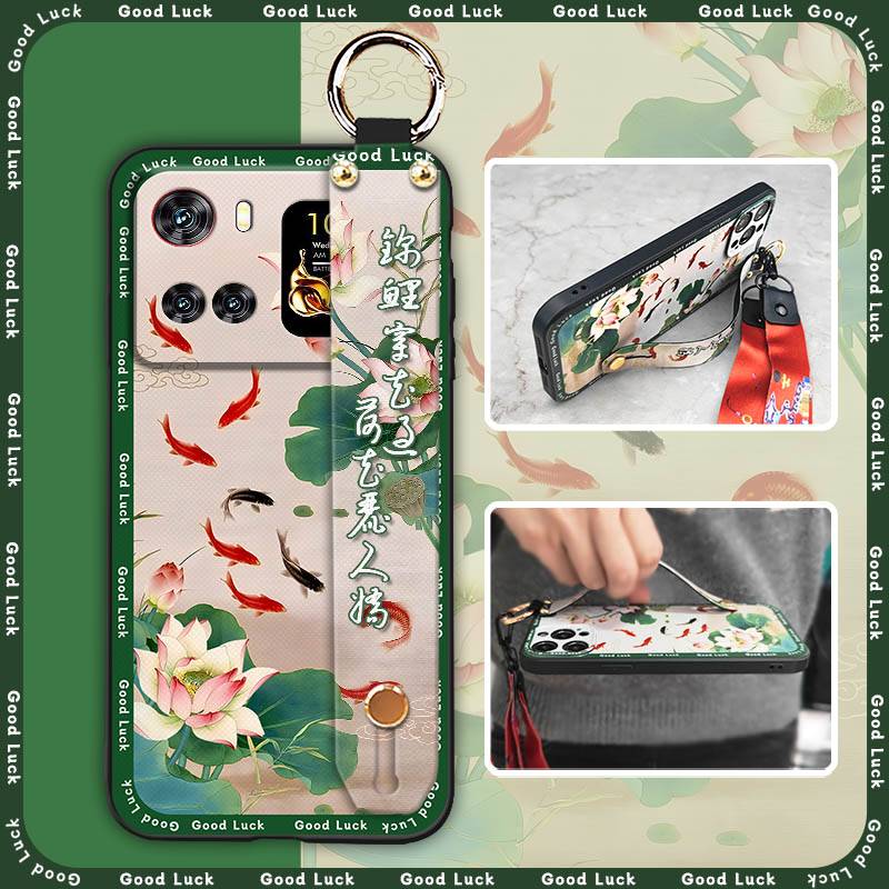 Chinese style Phone Holder Phone Case For Cubot X100 Elderly lady Silicone Back Cover Soft case Shockproof Durable Ring