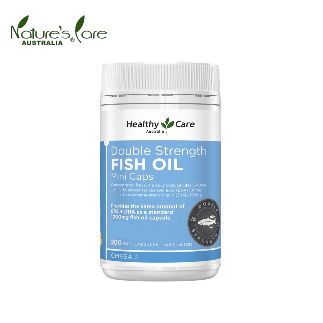 Healthy Care Australia Double Strength Fish Oil Omega 3, 200 Mini Capsules