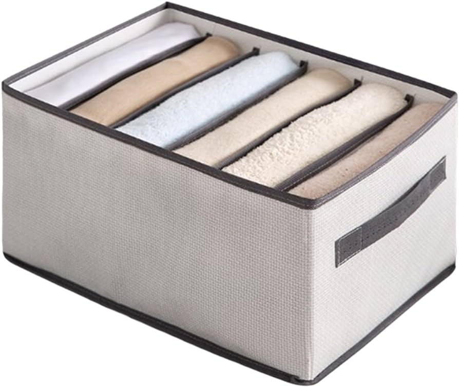 HEVIRGO Storage Box Compartment Reusable Oxford Cloth Foldable Jeans Sweaters Clothes Organizer