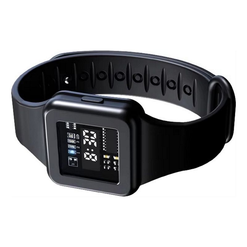 Outdoor Mosquito Repellent Wristband Frequency Adjustable Electronic Watch Portable Ultrasonic Bracelet Mosquito Black