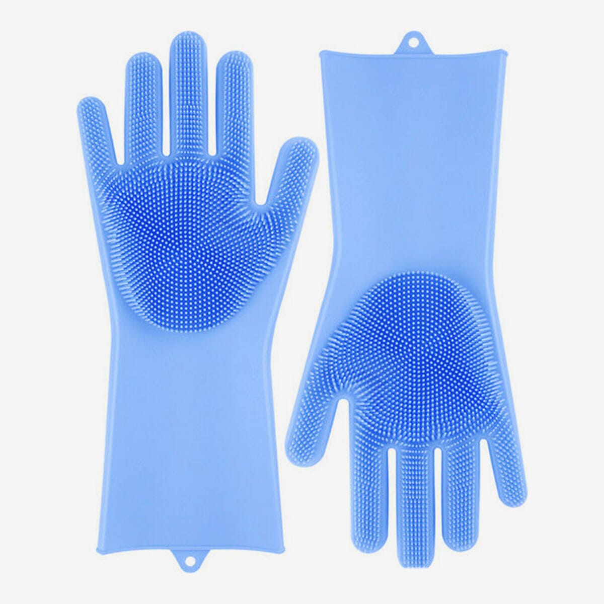 Magic Silicone Gloves with Wash Scrubber, Reusable Wash Gloves for Dishwashing, Household, Bathroom, Washing the Car, Pet Hair Care..