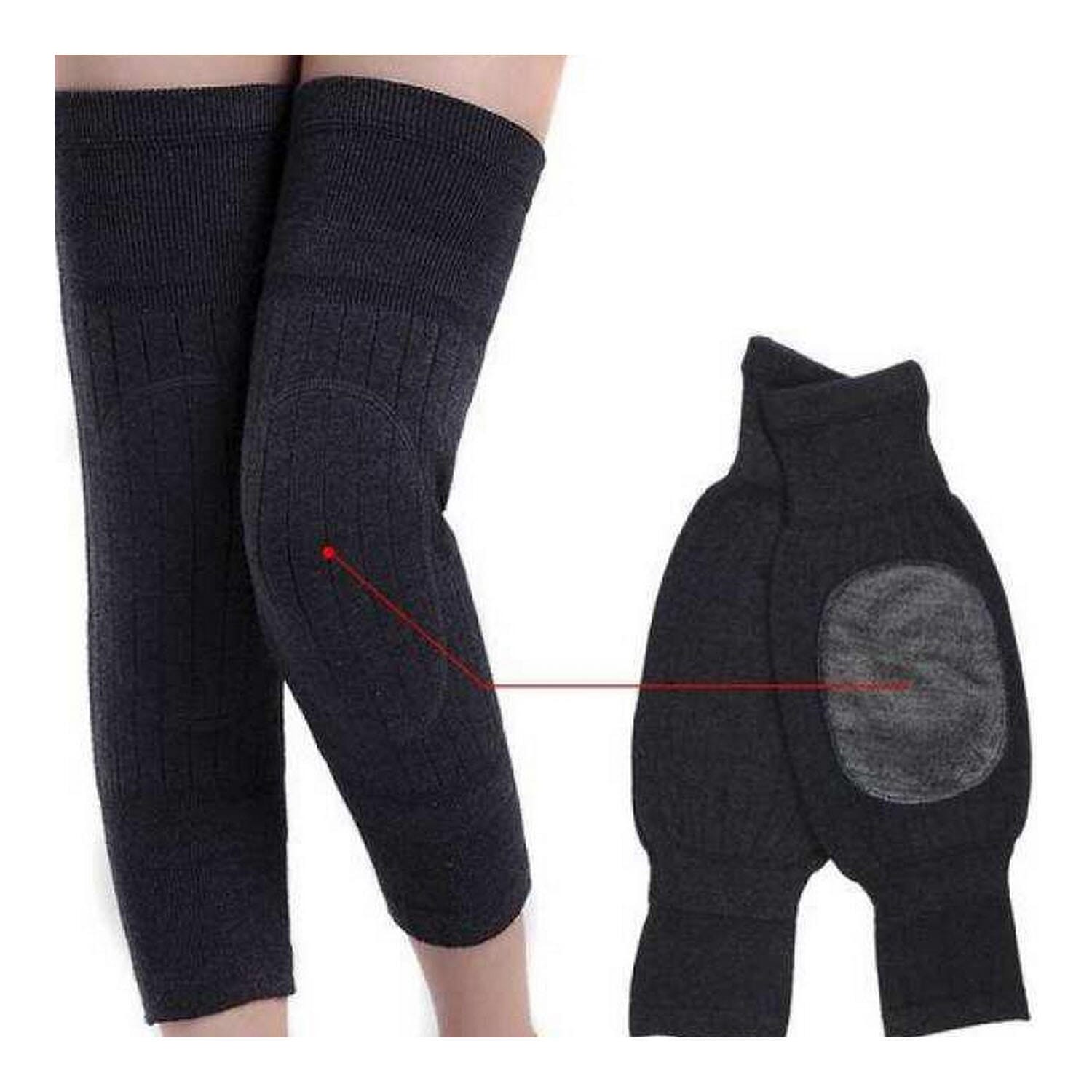 Unisex Thick Fur Cashmere Wool Knee Warmers Sleeve