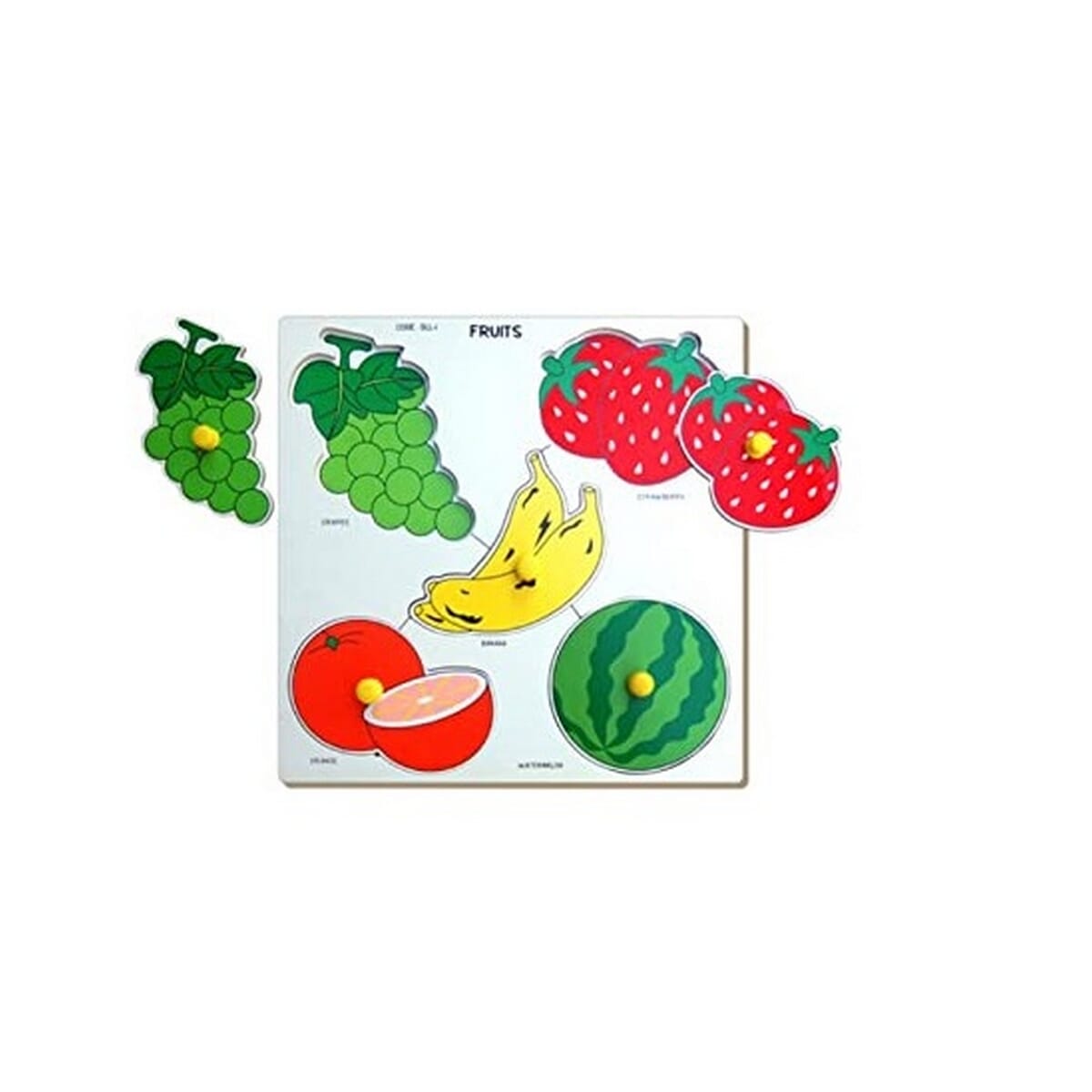 Little Genius Wooden Fruits Double Layer Puzzle With Knob (Large) Dll-01