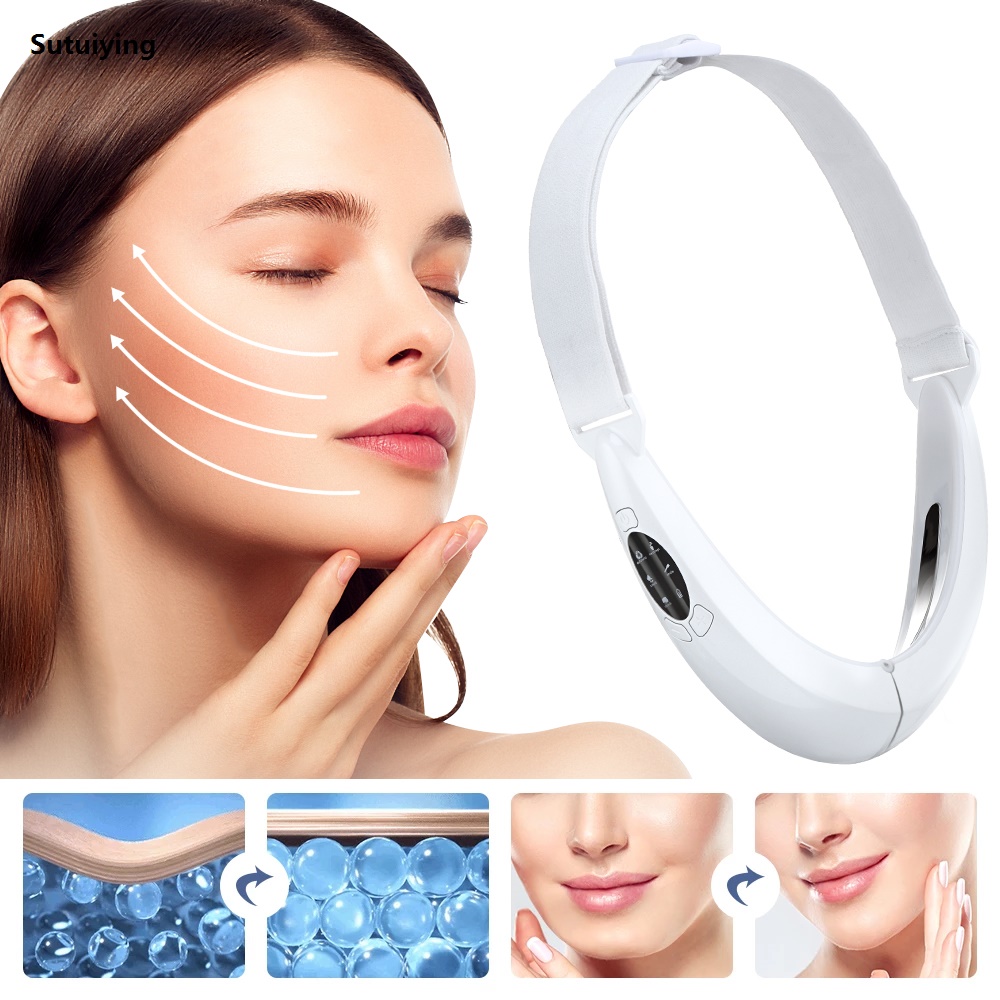 Sutuiying V Line Face Lifting Device Face Massager With 5 Modes Red Blue Ray Sales promotion Facial V-Line Up Lift Beauty Instrument Double Chin Reducer