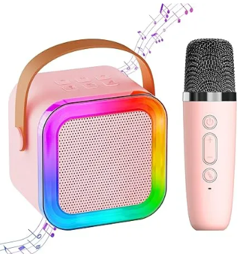 Portable K12 Karaoke/Karoake Microphone with Bluetooth Speaker, Microphone, Duet, Suitable for Family Parties, Singing, Adults and Children