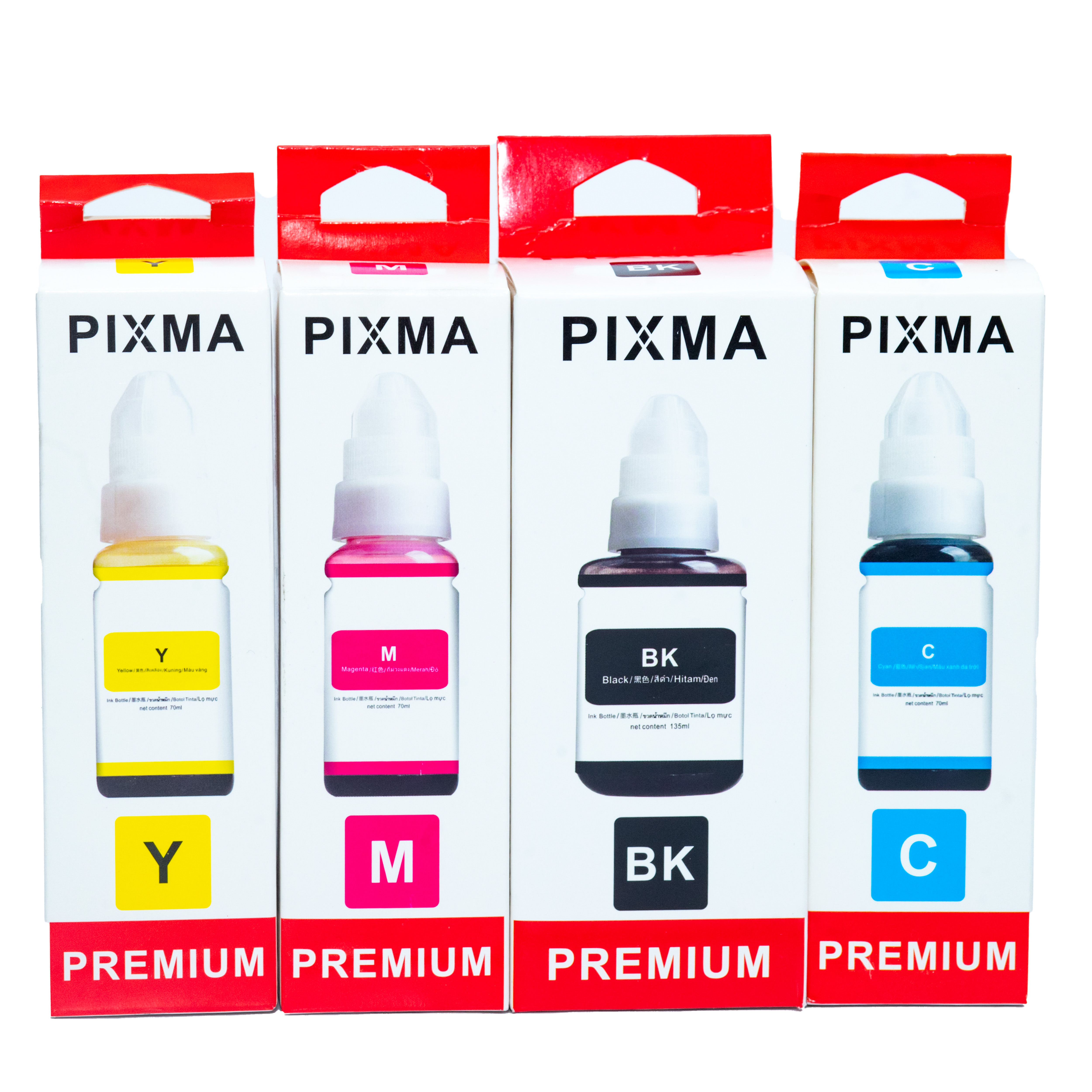 Refill Ink for Canon G-Series GI-790 Printers | Compatible with ,G4010, G3010, G2010, G1010, G4000, G3000, G2000, G1000 Printers | 70ml Bottles - Black & CMY Combo Pack