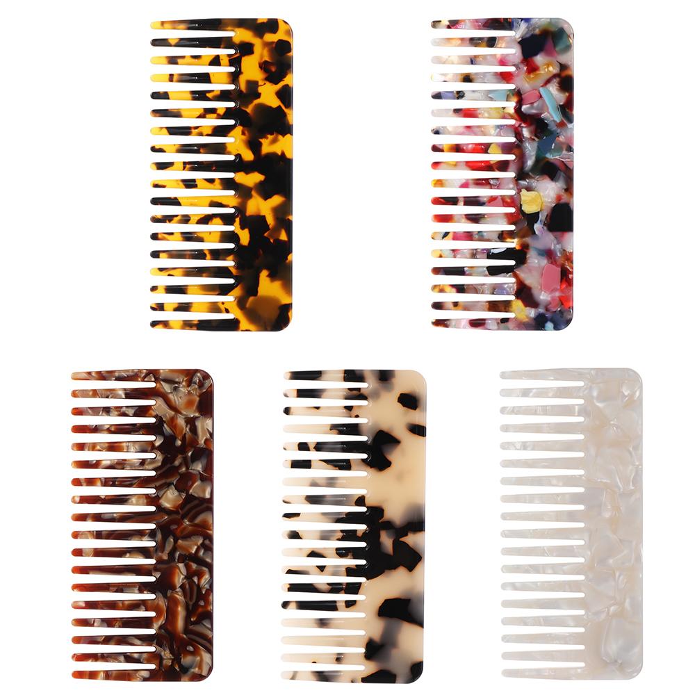Korean Hair Styling Tool for Thick Curly Wavy Hair Detangling Comb Wide Tooth Hair Comb Acetate Hair Combs Hairdressing Comb